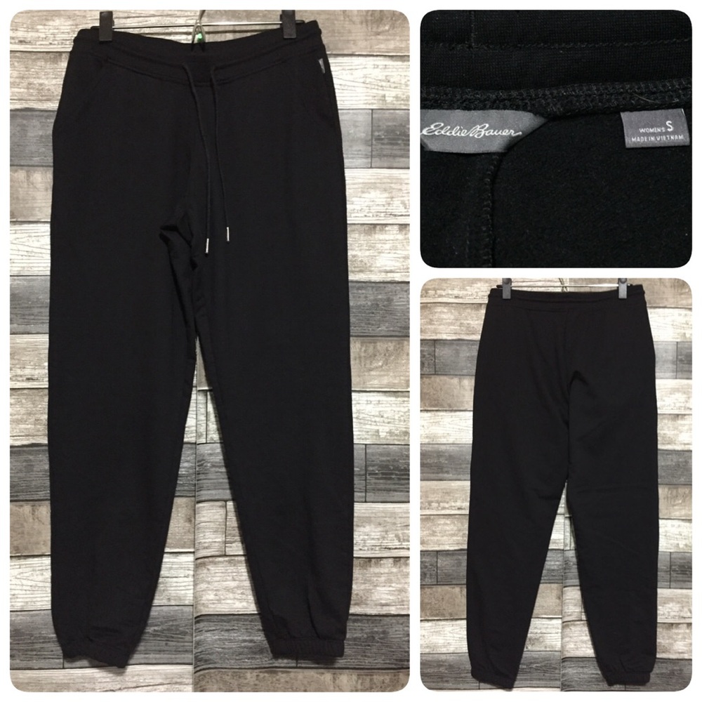 Eddie Bauer Sweatpants Joggers Women’s S Black (Inseam 27) Drawstring
